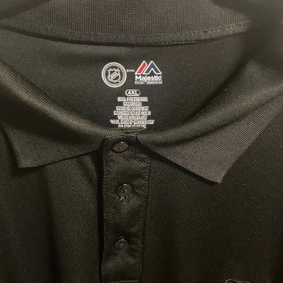 Chicago Blackhawks Antigua Big & Tall 4XL Tribute Polo - Black - Picture 3 of 8